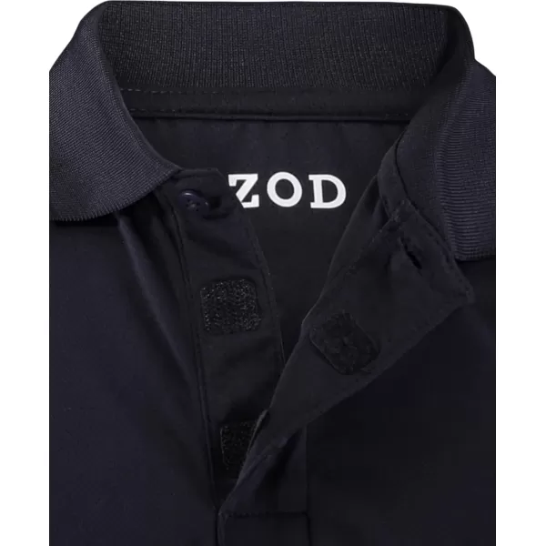 IZOD Boys' School Uniform Adaptive Short Sleeve Polo Shirt, Velcro Closure &amp; Faux Buttons, Comfortable Pique Fabric