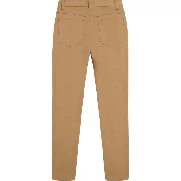 IZOD Boys' School Uniform Twill Pants, Flat Front &amp; Comfortable Waistband with 5 Pockets