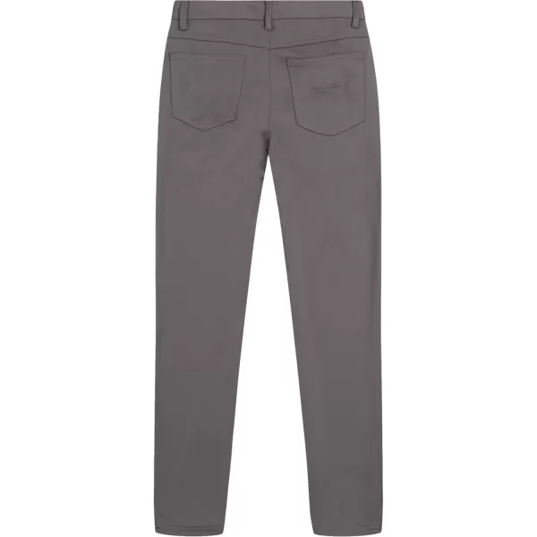 IZOD Boys' School Uniform Twill Pants, Flat Front &amp; Comfortable Waistband with 5 Pockets
