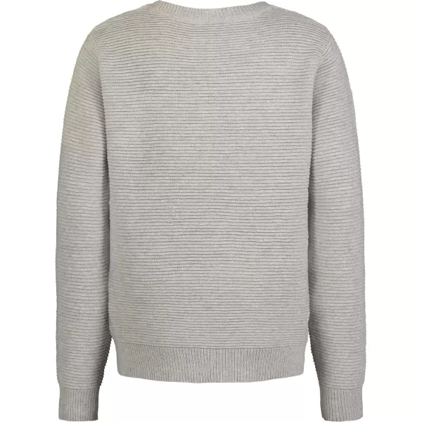 IZOD Boys' Solid Crew Neck Ribbed Pullover Sweater with Chest Logo
