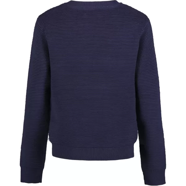 IZOD Boys' Solid Crew Neck Ribbed Pullover Sweater with Chest Logo