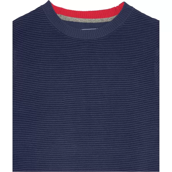 IZOD Boys' Solid Crew Neck Ribbed Pullover Sweater with Chest Logo