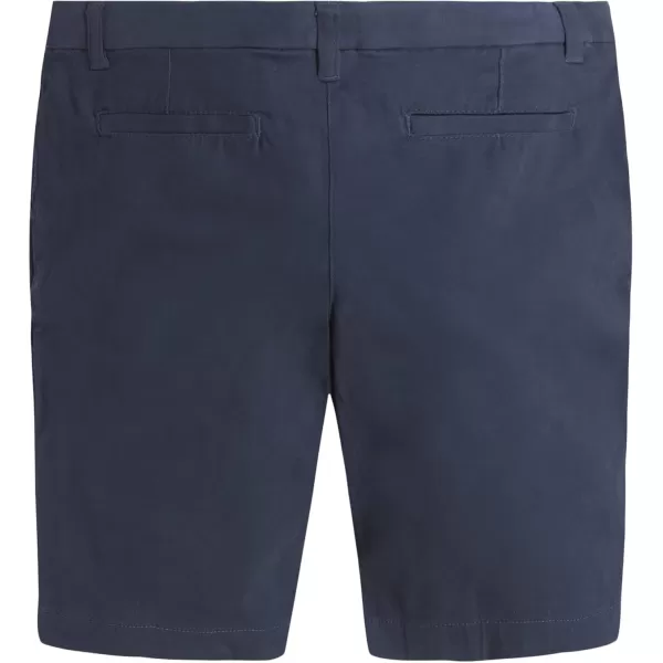 IZOD Girls' School Uniform Adaptive Bermuda Shorts, Adjustable Waistband, Velcro Closure &amp; Faux Buttons