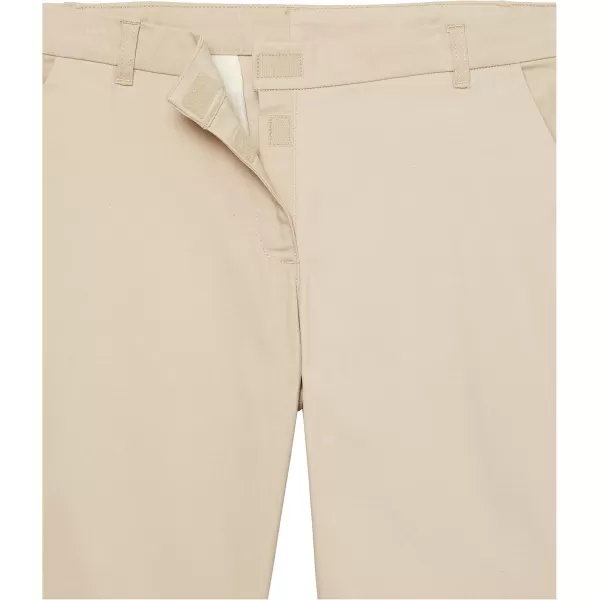 IZOD Girls' School Uniform Adaptive Bermuda Shorts, Adjustable Waistband, Velcro Closure &amp; Faux Buttons