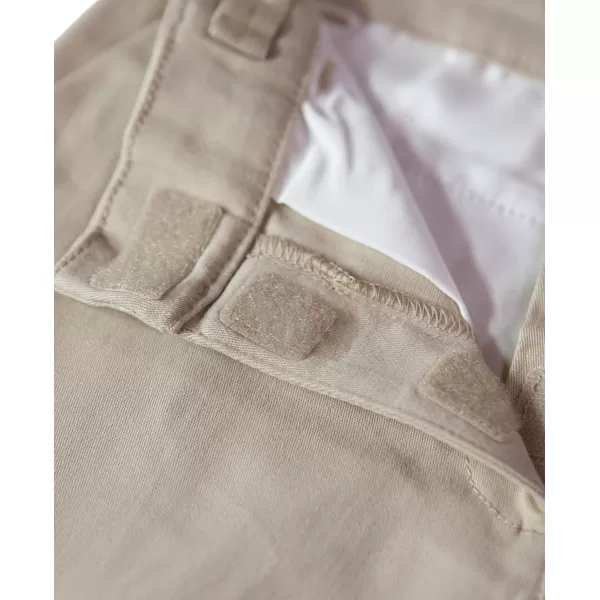 IZOD Girls' School Uniform Adaptive Bermuda Shorts, Adjustable Waistband, Velcro Closure &amp; Faux Buttons