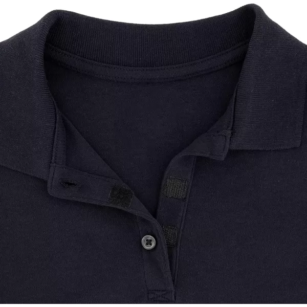 IZOD Girls' School Uniform Adaptive Short Sleeve Polo Shirt, Velcro Closure &amp; Faux Buttons, Comfortable Interlock Fabric