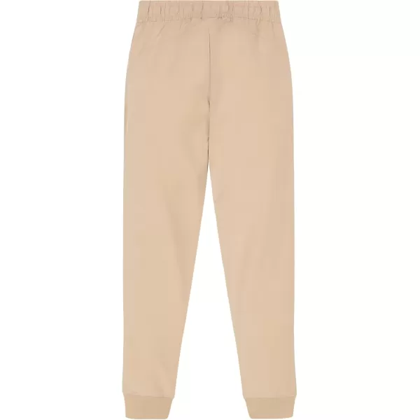 IZOD Girls' School Uniform Jogger Pants, Elastic Waistband with Drawstring Closure, Stretch Performance Fabric