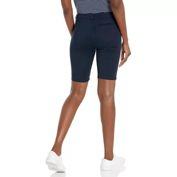 IZOD Juniors Uniform Bermuda Shorts, Skinny Style with Hook &amp; Eye Closure, Stretch Twill Fabric