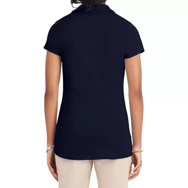 IZOD Juniors Uniform Short Sleeve Polo Shirt, Button Closure, Moisture Wicking Performance Material &amp; Fade Resistant