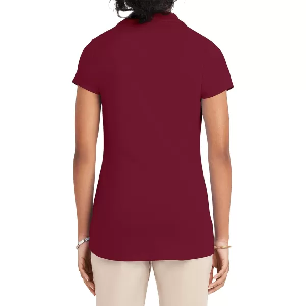 IZOD Juniors Uniform Short Sleeve Polo Shirt, Button Closure, Moisture Wicking Performance Material &amp; Fade Resistant