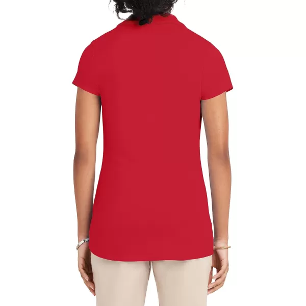 IZOD Juniors Uniform Short Sleeve Polo Shirt, Button Closure, Moisture Wicking Performance Material &amp; Fade Resistant