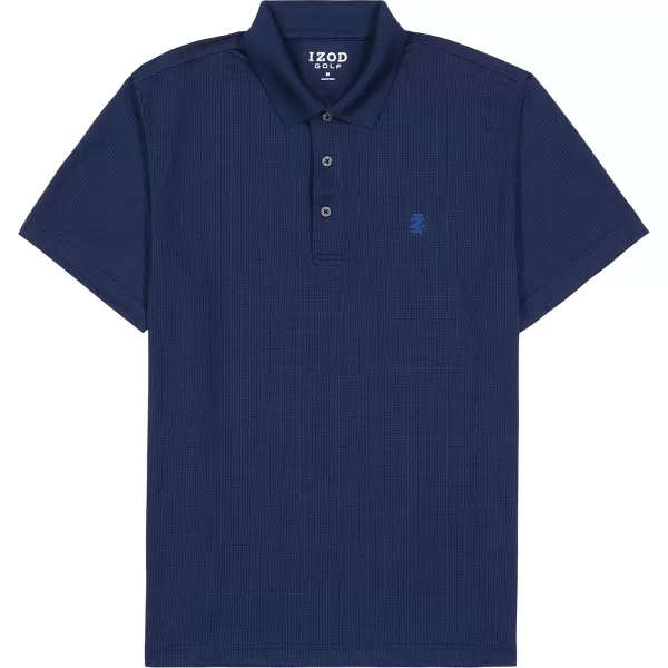 IZOD Men's Big &amp; Tall Performance Golf Grid Polo