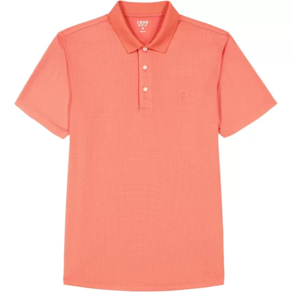 IZOD Men's Big &amp; Tall Performance Golf Grid Polo