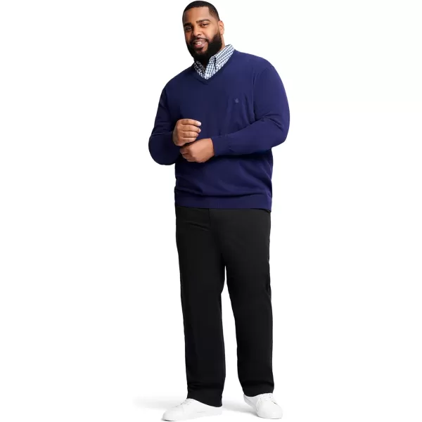 IZOD Men's Big and Tall Premium Essentials Solid V-neck Sweater