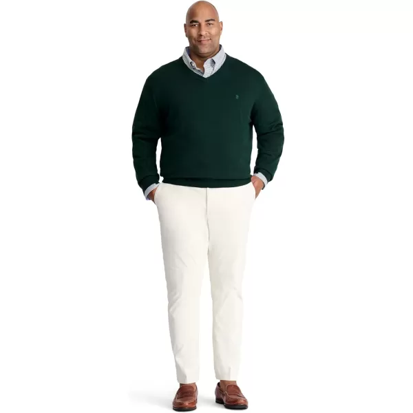 IZOD Men's Big and Tall Premium Essentials Solid V-neck Sweater