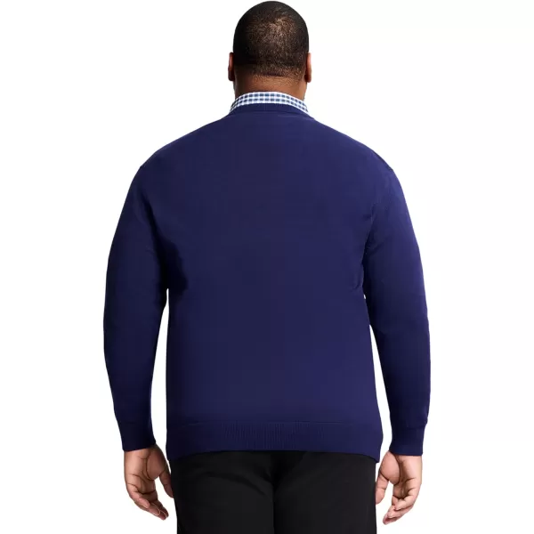 IZOD Men's Big and Tall Premium Essentials Solid V-neck Sweater
