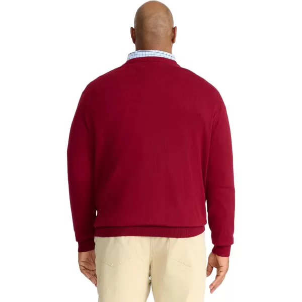 IZOD Men's Big and Tall Premium Essentials Solid V-neck Sweater
