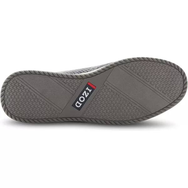 IZOD Men's Grey Breeze Oxford Casual Shoes, Wingtip Memory Foam Canvas Black