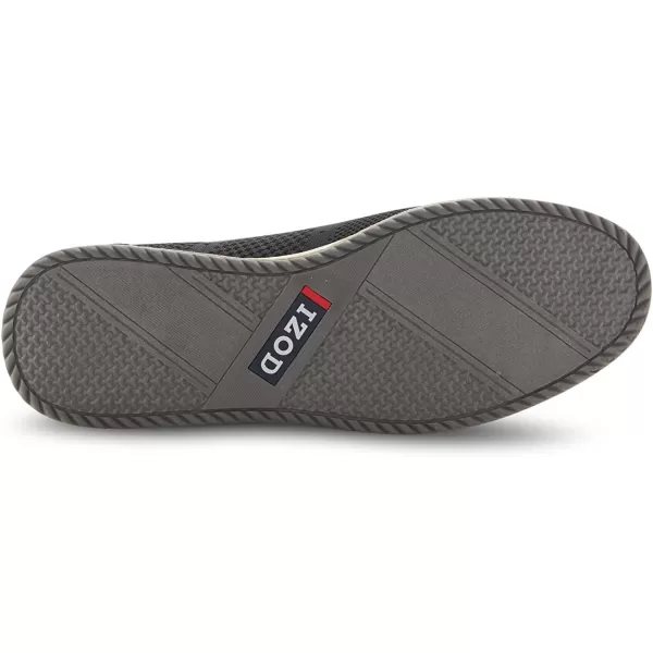 IZOD Men's Grey Breeze Oxford Casual Shoes, Wingtip Memory Foam Canvas Black