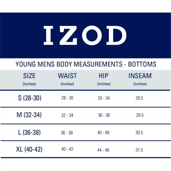 IZOD Men's Young Uniform Jogger Pants, Elastic Waistband with Drawstring Closure, Stretch Twill Fabric
