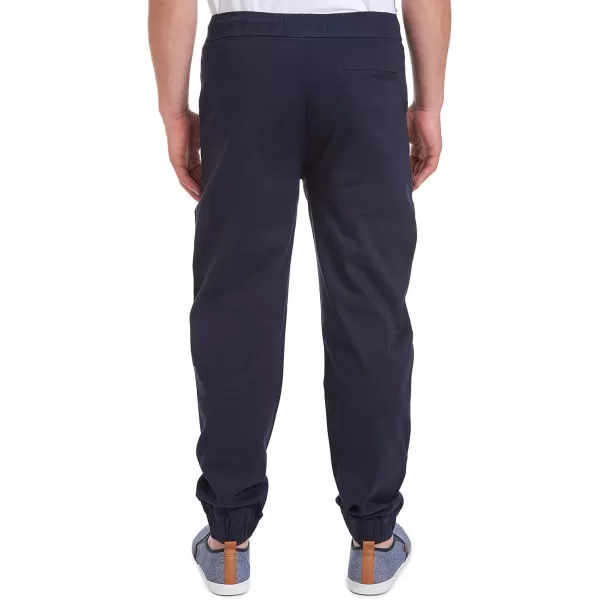 IZOD Men's Young Uniform Jogger Pants, Elastic Waistband with Drawstring Closure, Stretch Twill Fabric
