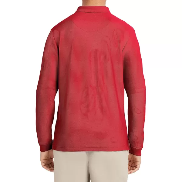 IZOD Uniform Young Men's Long Sleeve Pique Polo