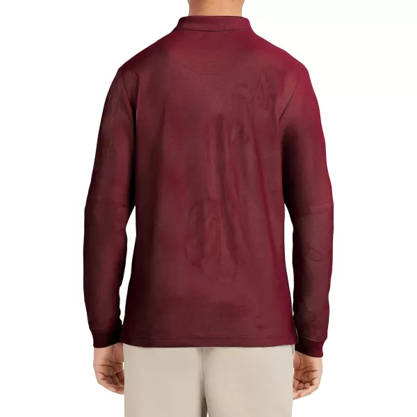 IZOD Uniform Young Men's Long Sleeve Pique Polo