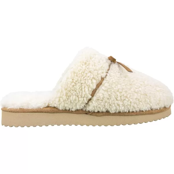 IZOD Women's Slipper, Dana Sherpa Scuff Slipper, Red, Size Small  to X-Large 