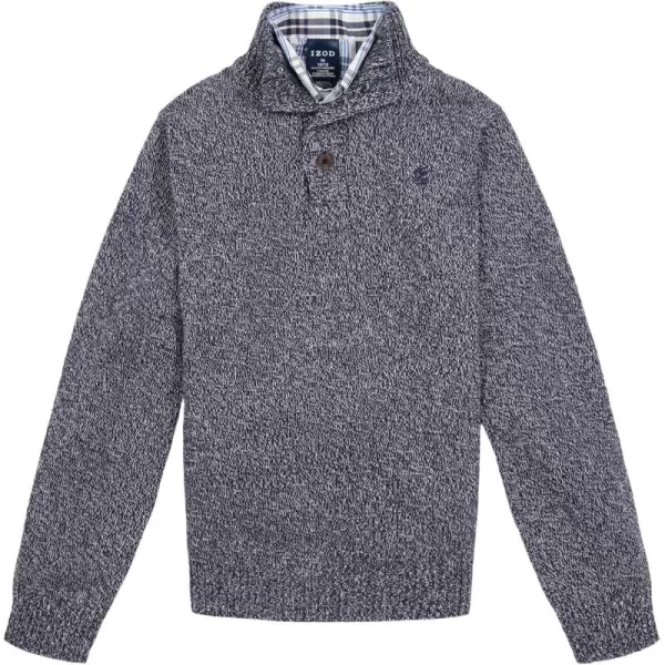 IZOD Boys' 2-piece Sweater Set With Long Sleeve Collared Button-down Dress Shirt