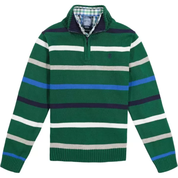IZOD Boys' 2-piece Sweater Set With Long Sleeve Collared Button-down Dress Shirt