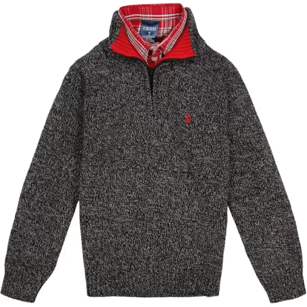 IZOD Boys' 2-piece Sweater Set With Long Sleeve Collared Button-down Dress Shirt