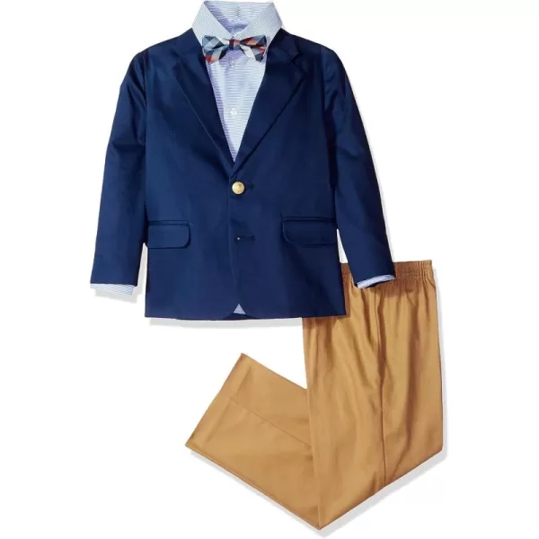 IZOD Boys' 4-Piece Suit Set with Dress Shirt, Bow Tie, Pants, and Jacket