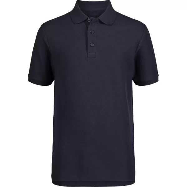 IZOD Boys' School Uniform Adaptive Short Sleeve Polo Shirt, Velcro Closure &amp; Faux Buttons, Comfortable Pique Fabric