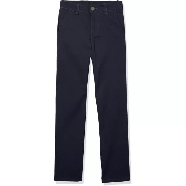 IZOD Boys' School Uniform Twill Pants, Flat Front &amp; Comfortable Waistband with 5 Pockets