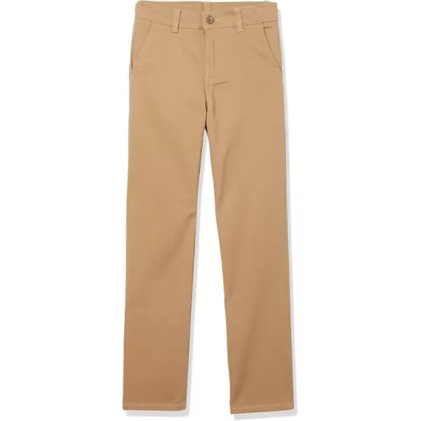 IZOD Boys' School Uniform Twill Pants, Flat Front &amp; Comfortable Waistband with 5 Pockets