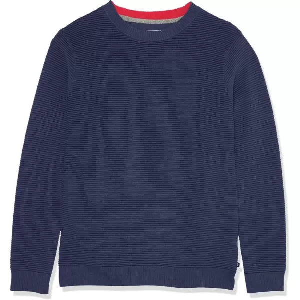 IZOD Boys' Solid Crew Neck Ribbed Pullover Sweater with Chest Logo