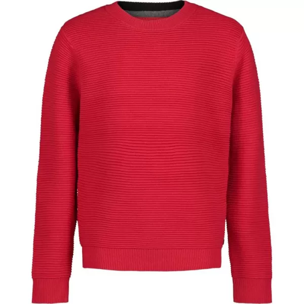 IZOD Boys' Solid Crew Neck Ribbed Pullover Sweater with Chest Logo