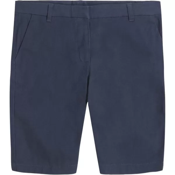 IZOD Girls' School Uniform Adaptive Bermuda Shorts, Adjustable Waistband, Velcro Closure &amp; Faux Buttons