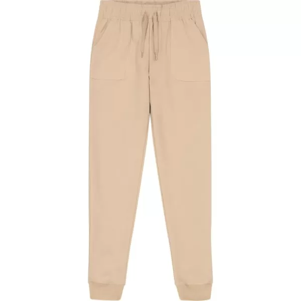 IZOD Girls' School Uniform Jogger Pants, Elastic Waistband with Drawstring Closure, Stretch Performance Fabric