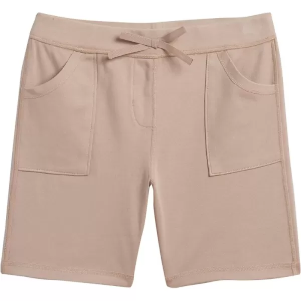 IZOD Girls School Uniform Sensory-Friendly Pull-on Short,Soft Fabric with Elastic Waist&amp;Drawstring, Tagless, Flattened Seams
