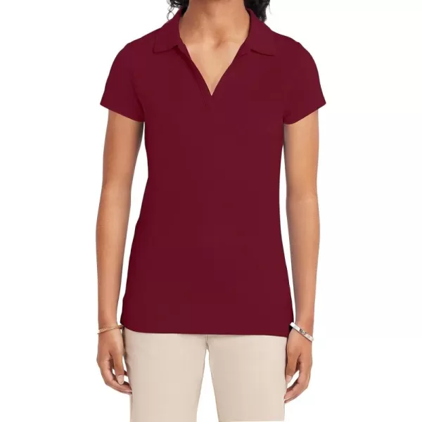 IZOD Juniors Uniform Short Sleeve Polo Shirt, Button Closure, Moisture Wicking Performance Material &amp; Fade Resistant