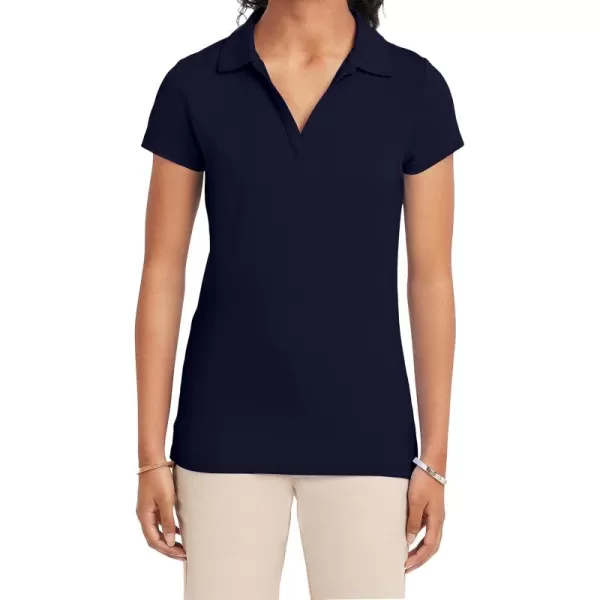 IZOD Juniors Uniform Short Sleeve Polo Shirt, Button Closure, Moisture Wicking Performance Material &amp; Fade Resistant