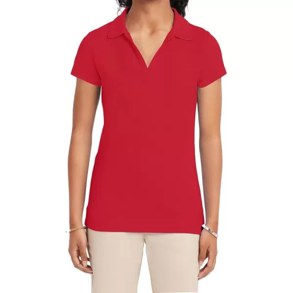 IZOD Juniors Uniform Short Sleeve Polo Shirt, Button Closure, Moisture Wicking Performance Material &amp; Fade Resistant