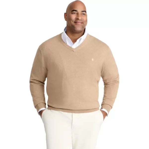 IZOD Men's Big and Tall Premium Essentials Solid V-neck Sweater