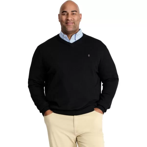 IZOD Men's Big and Tall Premium Essentials Solid V-neck Sweater