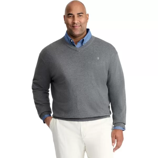 IZOD Men's Big and Tall Premium Essentials Solid V-neck Sweater