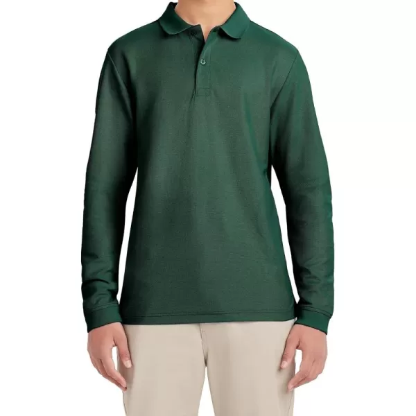IZOD Uniform Young Men's Long Sleeve Pique Polo