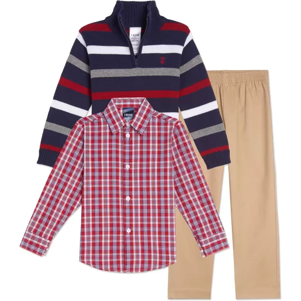 IZOD Boys' 3-piece Sweater, Dress Shirt, and Pants Set