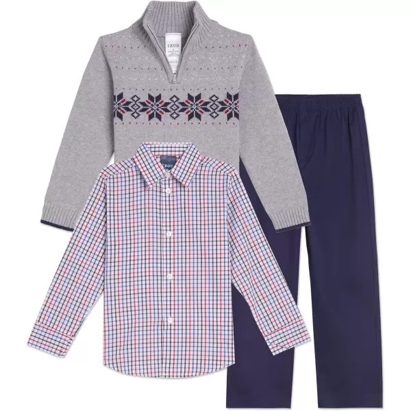IZOD Boys' 3-piece Sweater, Dress Shirt, and Pants Set