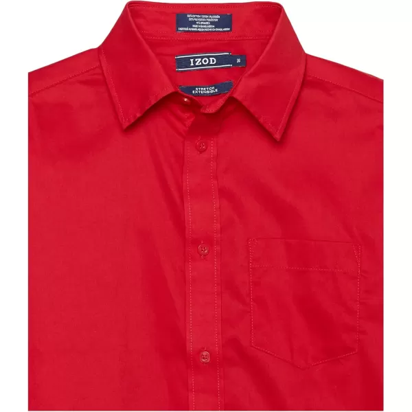 IZOD Boys' Little Long Sleeve Button-Down Collared Dress Shirt with Tie and Chest Pocket
